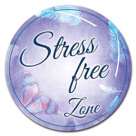 Signmission Stress Free Zone Circle Corrugated Plastic Sign C-24-CIR-Stress Free zone